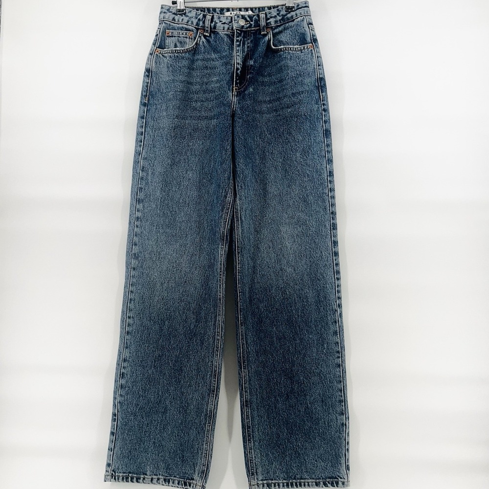 NA-KD Women's Organic Cotton Wide Leg Jeans EU36 US 4-6 High Rise NWT NEW